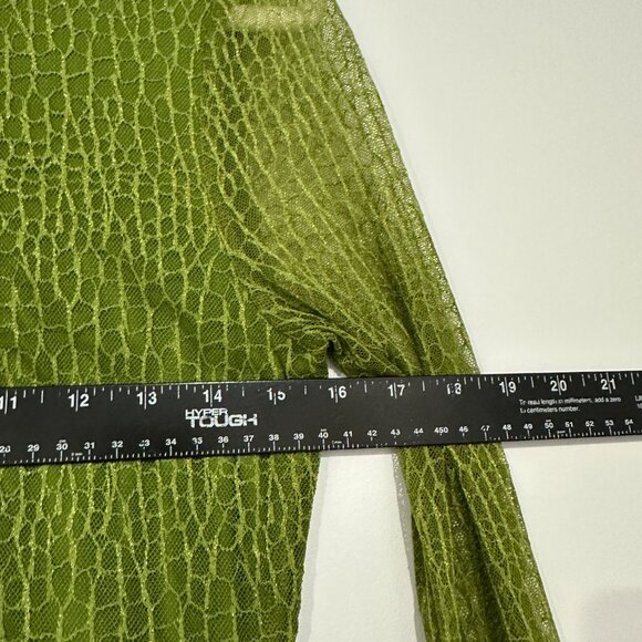 Michael Costello x REVOLVE Lauren Green Maxi Dress High Slit Long Sleeve - Picture 6 of 16